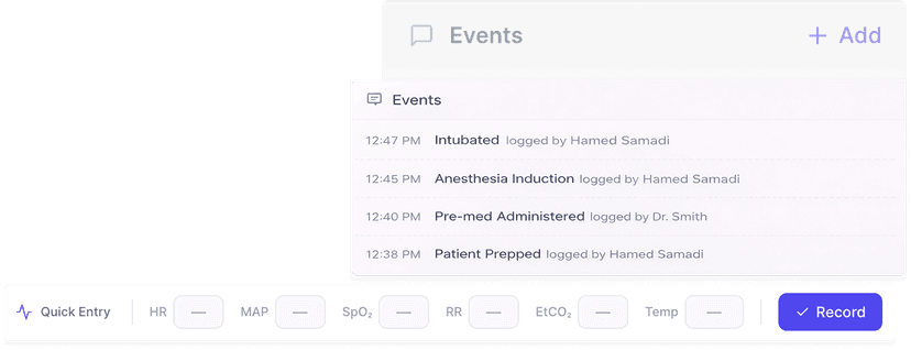 Event Log with Quick Presets